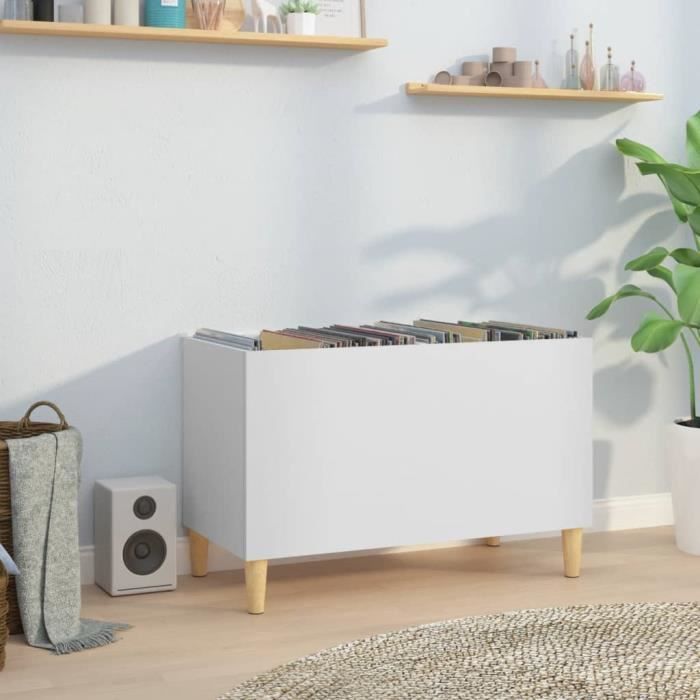 VidaXL Record Cabinet White 74.5x38x48 Cm Engineered Wood 831957