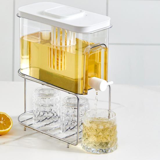 Drink Dispenser with Spigot Large Beverage Liquid Drink Container 4L Cold Water Pitcher