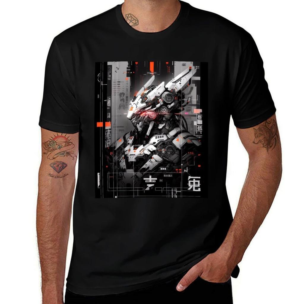 Armored Core Vi Mecha Glitch Tshirt Work Duty Casual Tshirt