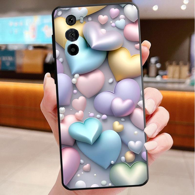 Phone Case For Motorola Edge 50 40 Pro 60 50 40 30 Ultra Neo Fusion Moto G Play G Stylus G Power G Love Pink Heart