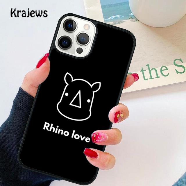 Animal Rhino Soft Phone Case For iPhone 17 Air 16 15 14 Max Plus 11 12 13 Pro Max Phone Cover coque Shell Fundas
