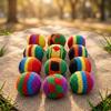 Sacs à Sacs de Pieds en Crochet Colorés Sacs en Haricots à Texture Douce pour Enfants Coordination Œil-Main Jeux de Groupe d'Extérieur Cadeaux de Fête Maternelle Sports