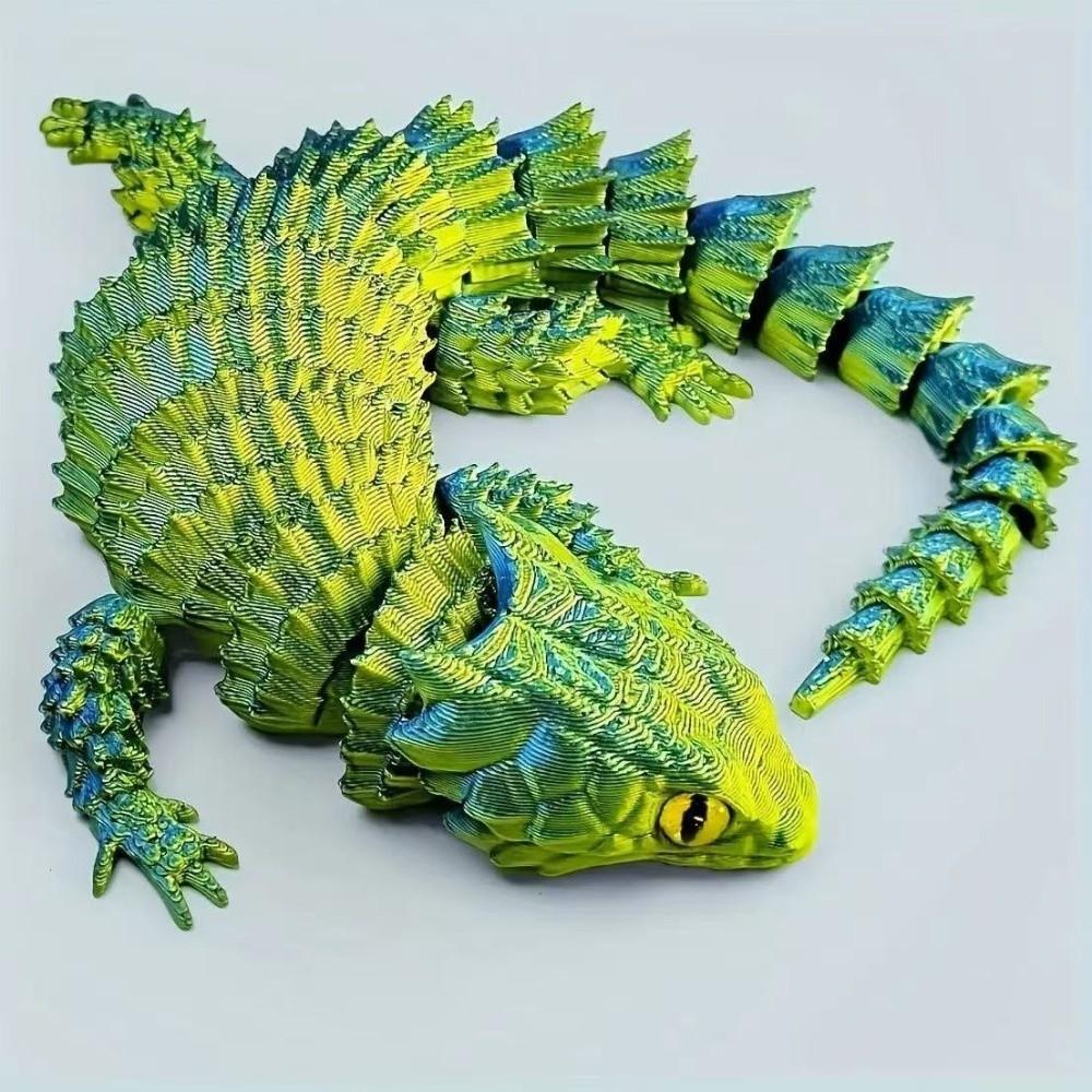 Movable Joints Lizard Figurines Flexible Articulated Lizard Movable 3D Printed Lizard  Home Decor