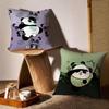 Lovely Panda Cushion Cover Anti-dustmite Pillowcase Invisible Zipper Silky Short Plush Sofa Cushion Cover