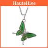 Fashion Ol Butterfly Thermochromic Color Changing Necklace With Elegant Design In Stainless Steel