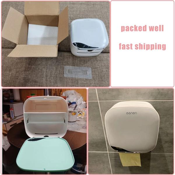 Punch-free Toilet Paper Holder Box Waterproof Storage Toilet Paper Storage Rack Paper Towel Kitchen Bathroom Storage Box