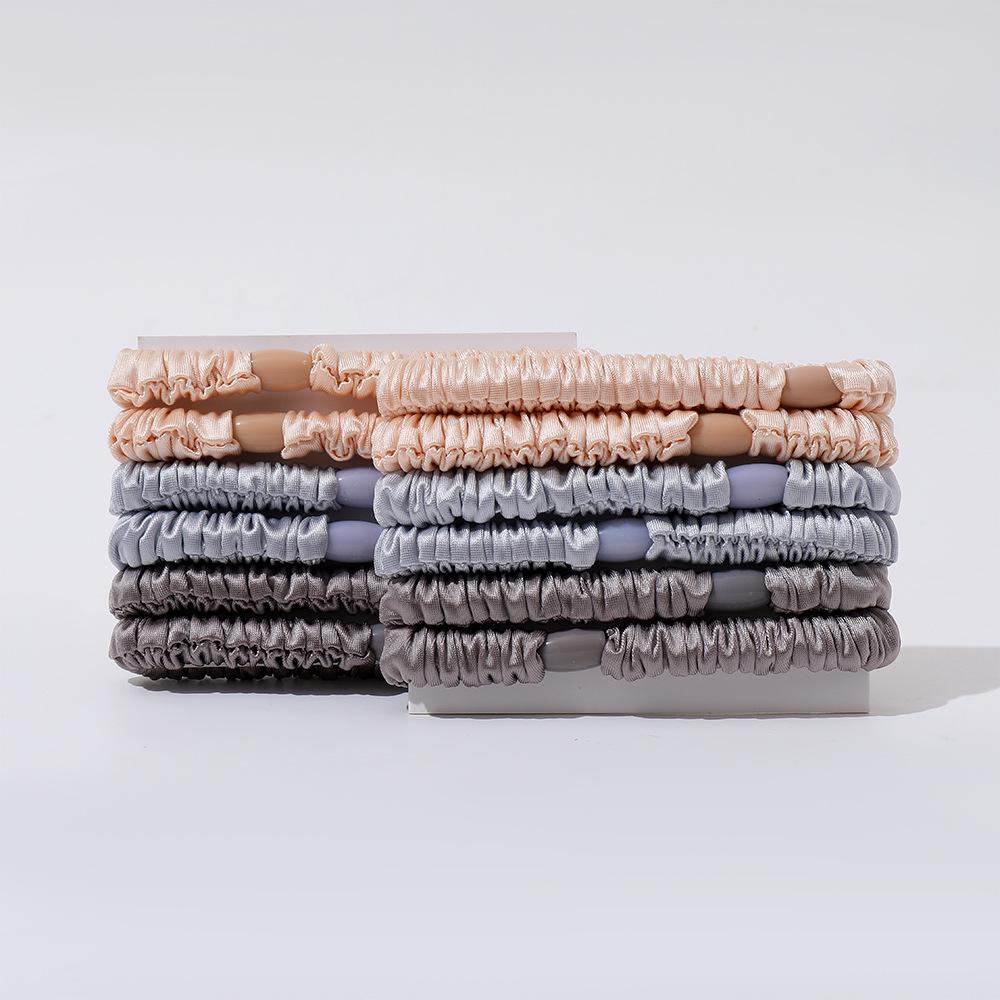 Velvet Mixed Color Braided Hair Ties: High Elasticity Hair Scrunchies for Stylish Buns and Commute-Friendly Accessories