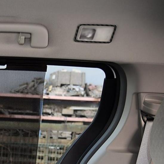 2Pcs Carbon Fiber Interior Reading Light Cover Trim For Toyota Sienna 2015-