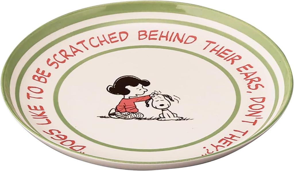 PEANUTS Snoopy Trio Plate Set large serving pasta diameter x 2cm Mino Yamaka Made in Recycled Tableware for SDG Initiatives (3 plates, plates, plates,