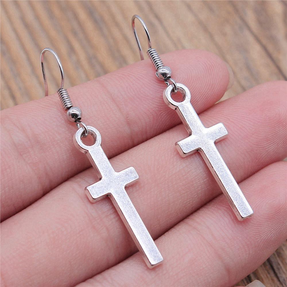 Casual Handmade Cross Amulet Drop Earrings Thoughtful Friendship Gift for Office Wear