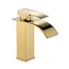 Modern Single-Hole Deck Mounted Bath Sink Faucet Single Lever Hot Water Mixer Tap Golden Polished Bath Tap for Bathroom