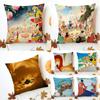 Powerful Character Chinese The Monkey King Cushion Cover Washable Linen Pillowcase Soft for Sofa Bed Cozy Home Room Decor
