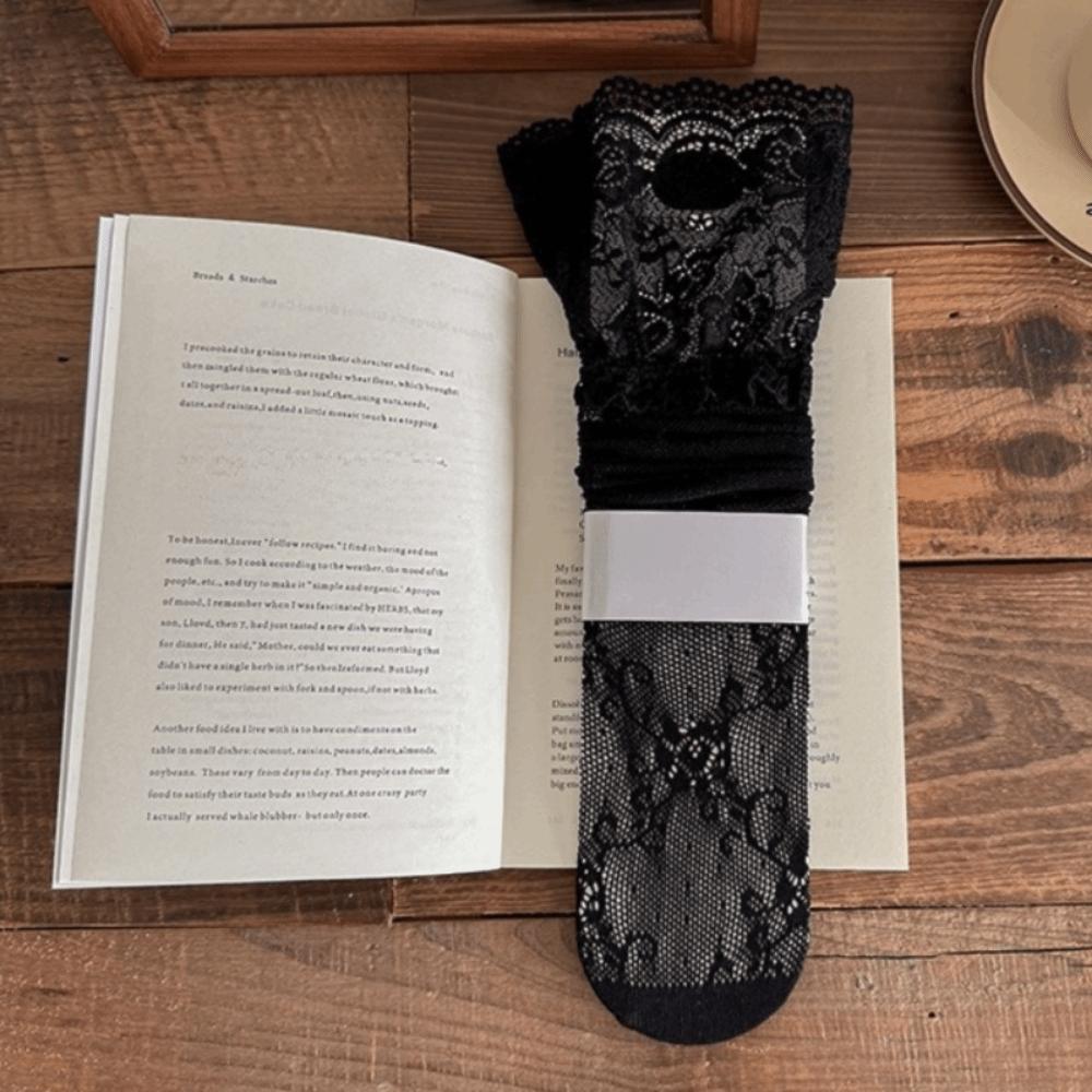 Y2K Over The Knee Stockings Floral Lace Boot Socks New Thigh High Stockings  Lolita Style