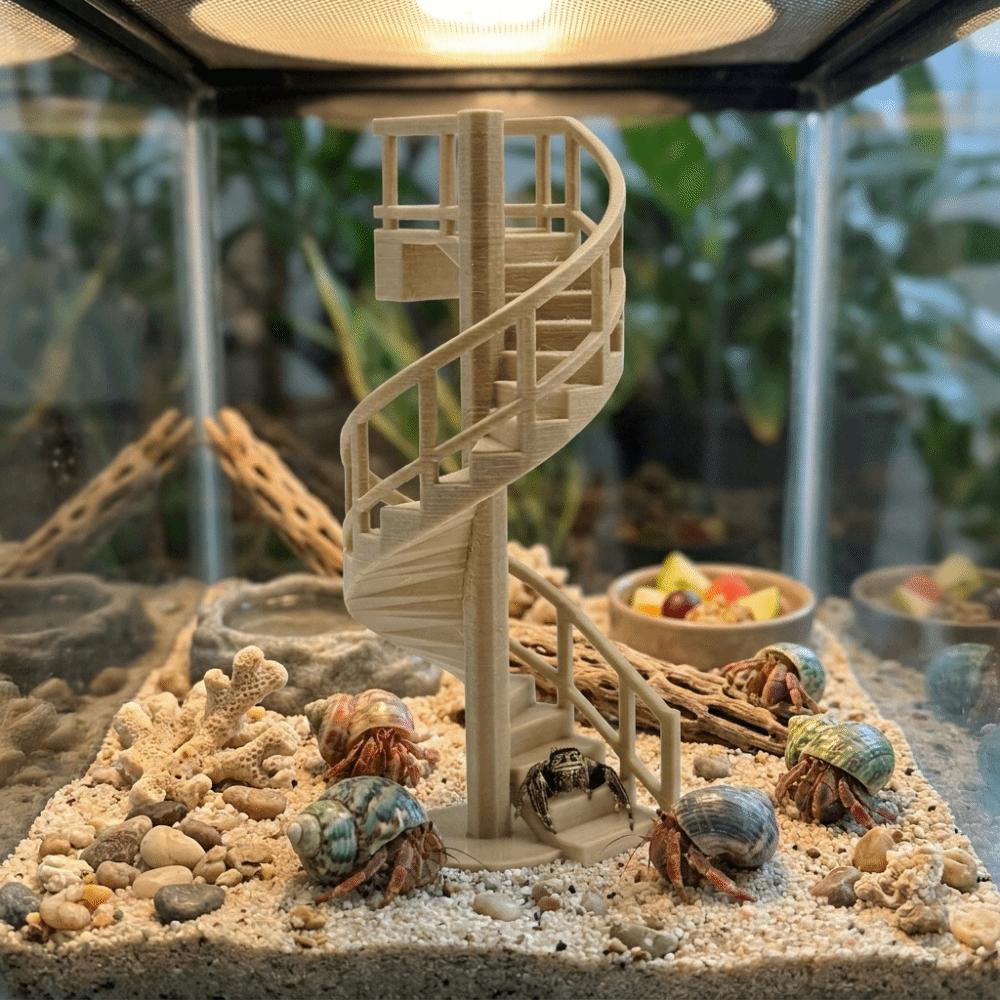 Multi-Level Crab Habitat Decoration Magnetic Climbing Enclosure Bridge Terrarium Decoration