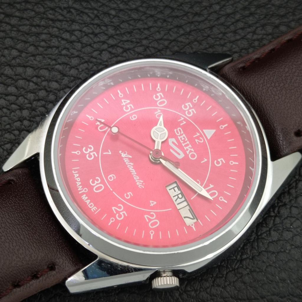 SEIKO 5 AUTOMATIC 7009A VINTAGE REFURBISHED JAPAN MENS RED DIAL WATCH a445580-1