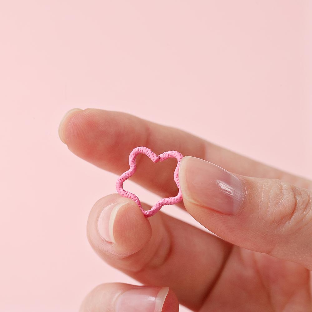 50 Stück/Los Bunte offene Ringe Sternform Biegeringe Für Schmuckherstellung Schlüsselanhänger Handy-Kette Bastelbedarf