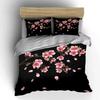 Branch Falling Cherry Blossoms Bedding Set for Kids Luxury Gift 3pcs Digital Print Comforter Set Soft Comfortable Breathable