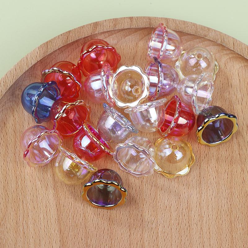 Glitter Wind Bell Spacer Jellyfish Beads Bracelet Diy Decoration Phone Chain Jewelry Making Accessories Handmade Charms
