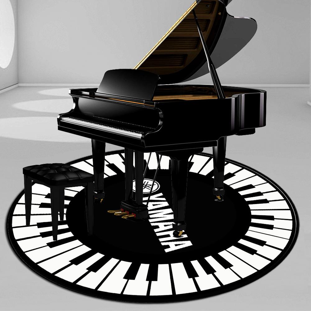 Round Piano Carpet Giveaway Floor Mat Musical Instrument Promotional Item Qin Shop Gift Company Quick Manufacturing