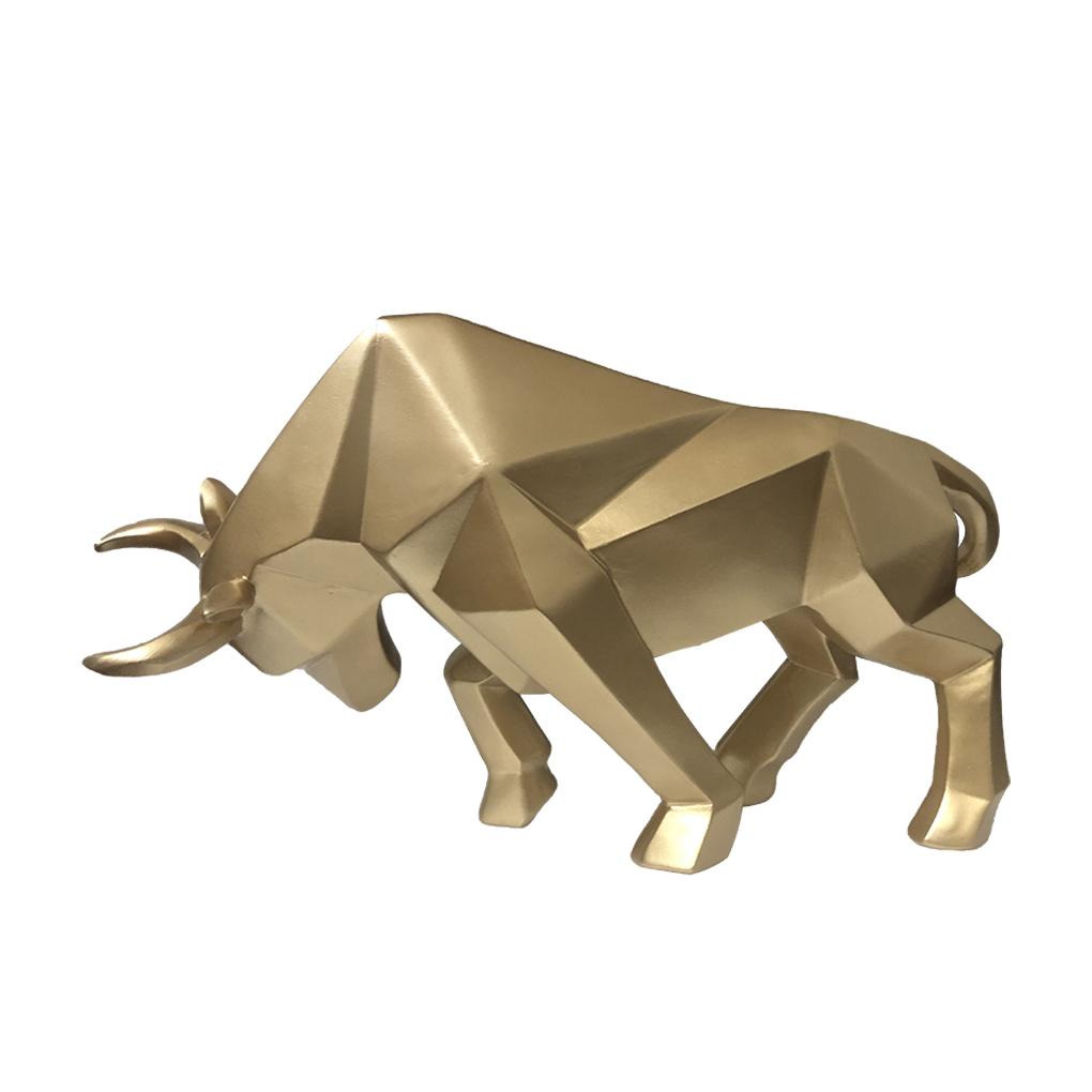Exquisite Decoration Bulls Sculpture Made Of Resin Bull Statue Ornament Resin Bull Sculpture