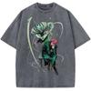 Anime JoJo's Bizarre Adventure Kakyouin Noriaki Graphic T Shirt Men Clothing Oversized Tshirt Washed Cotton Tee Harajuku T-shirt