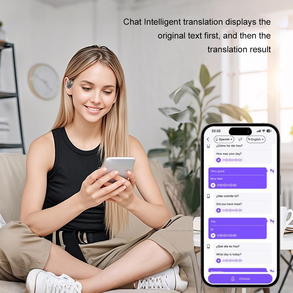 Real-Time 138 Language Translator Headphones Smart Bluetooth 5.3 Simultaneous Interpretation Earphone AI Voice Translator Earbud