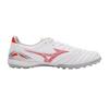Mizuno Zapatillas de Fútbol TF Morelia Neo 4 Piel de Canguro Punta Redonda Con Cordones Unisex Blanco Rojo P1GD243460