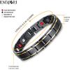Ultra Strength Magnetic Bracelet - 3,500 Gauss Per Magnet -Magnetic Bracelets for Men Woman - Adjustable Length -Pulseras Magneticas (Black Gold)