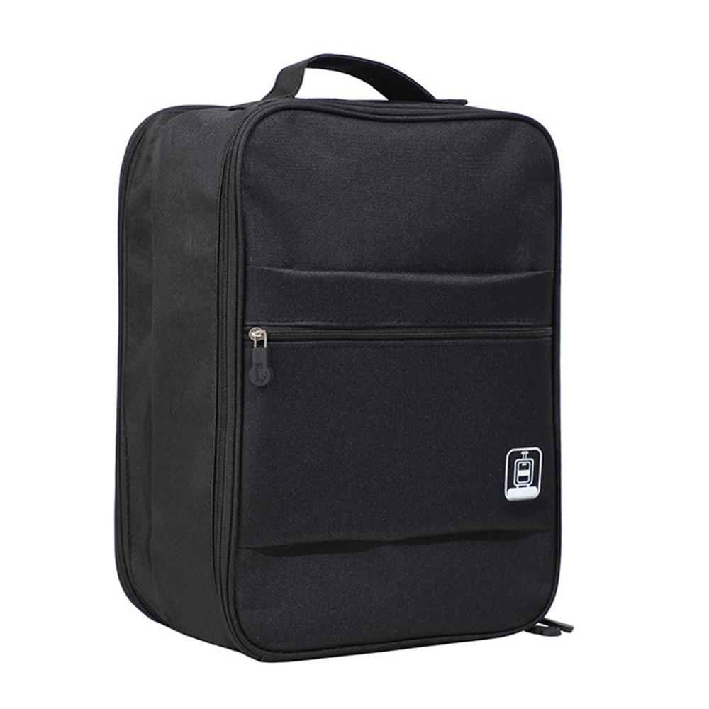 Hangable Travel Shoe Organizer Zippered Closure Storage Pouch Portable Folding Shoe Bag  Men Women