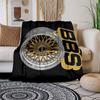 "Gold BBS Wheel with Crown Logo LP Designs"Blanket Flannel Throw Blanket for Sofa, Bed, Travel, Camping, Office, Couch, Chair, And Bed Gift
