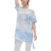 FILA Faded Tie-Dye Color Block Breathable Fitness Knit Dress Women Dresses Blue A11W221303FZA