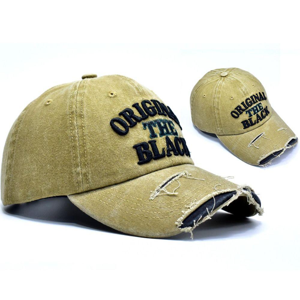 Washed Cotton Embroidery Baseball Cap Sunscreen Hats For Man Women Fashion