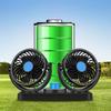 Car Fan 360° Adjustable 2 Head Air Fan Automotive Electric Fan USB/12V/24V Fan 2 Speeds Car Silent Fan For Home Desk