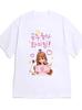 Casual Y2k Top Daily Wear Korean Alphabet  Hangul TShirt Blouse Summer Korean Language Learning Apparel Vintage Tops Unisex