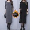Cozy Thick Sweater Dress - Plus Size Women's Long Autumn/Winter Skirt