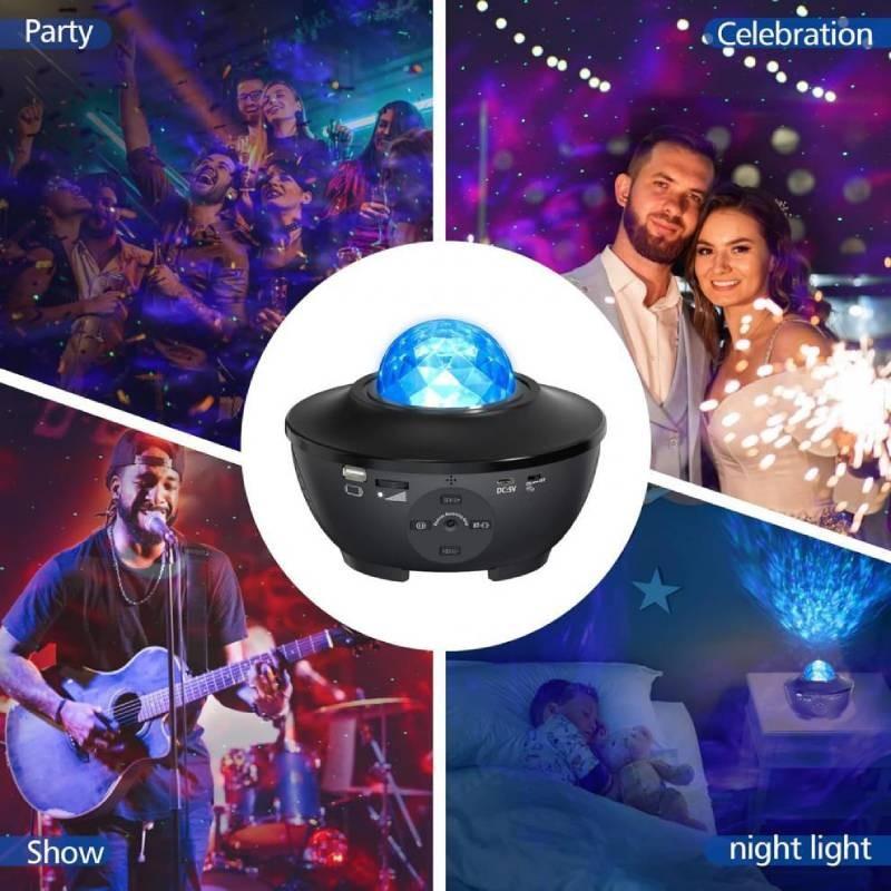 Projector Galaxy Mexllex Star Projector Remote Control Night Light Usb Bluetooth