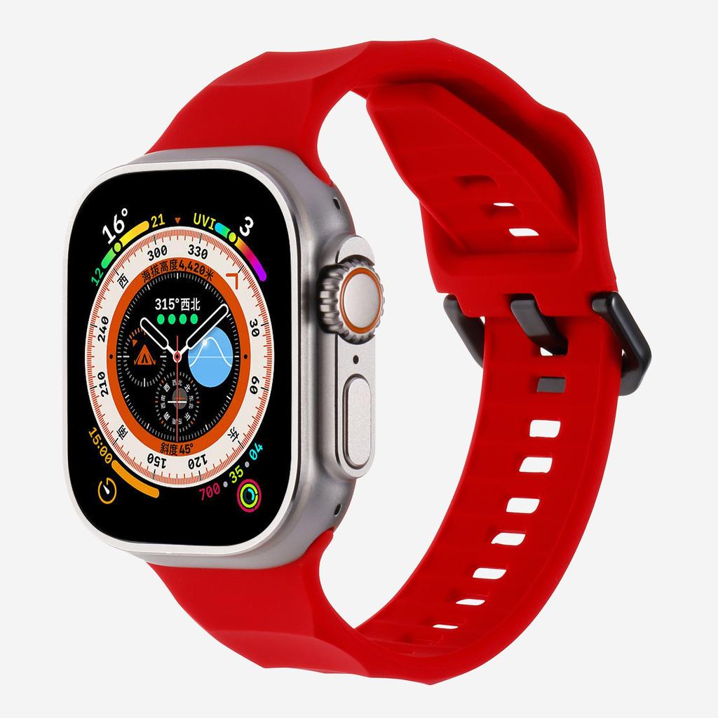 Soft Silicone Band for Apple Watch Ultra 3/2 49mm 46mm 45mm 44mm 42mm 40 41 Mm Sport Wristband iWatch Series 11 10 9 8 7 5 SE 3