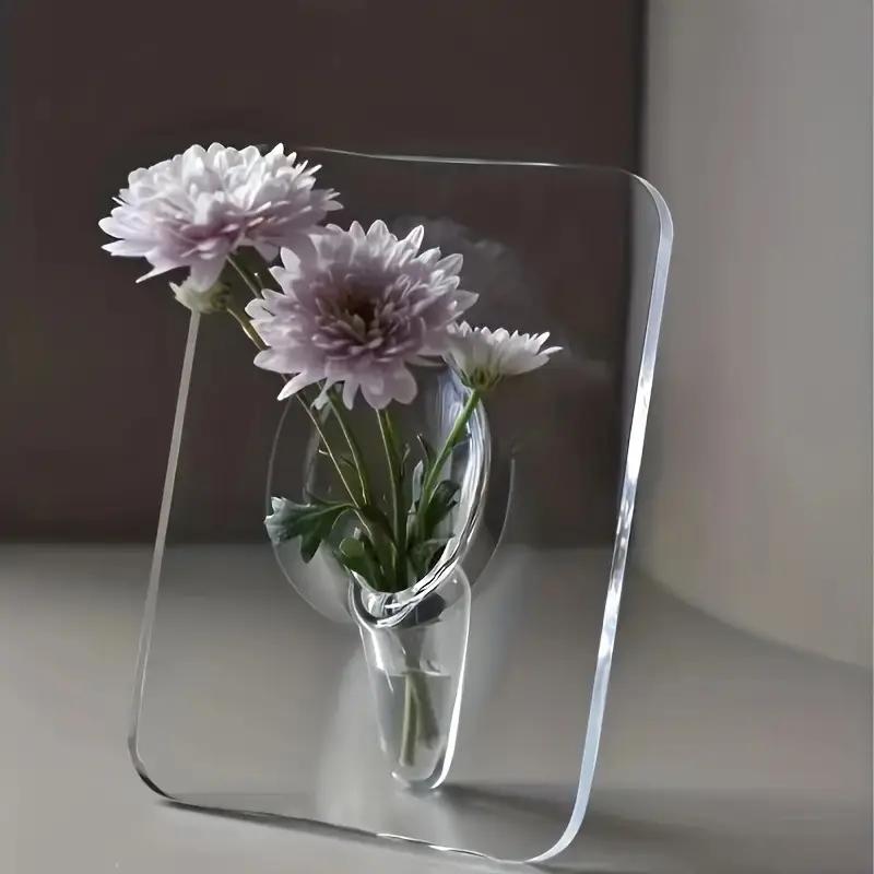 Simple Transparent Picture Frame Vase Creative Flower Arrangement Office Decoration Ornament Give Wife Commemorative Gift