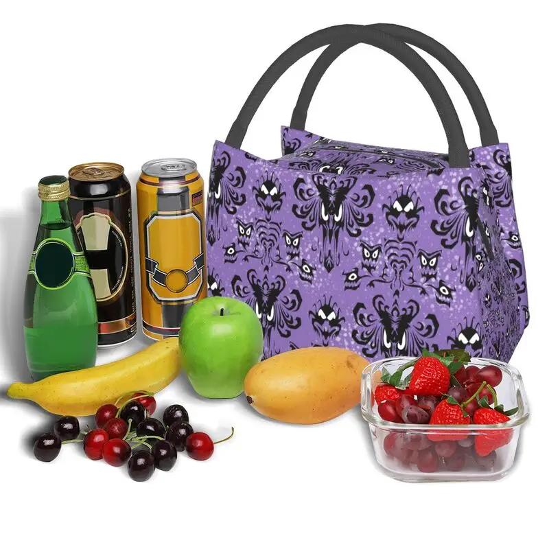 Happy Haunted Mansion Lunch Box for Women Halloween Cooler Thermal Food Insulated Lunch Bag Travel Work Pinic Container