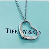Used TIFFANY&Co. Tiffany Open Heart Necklace Silver 925 22mm