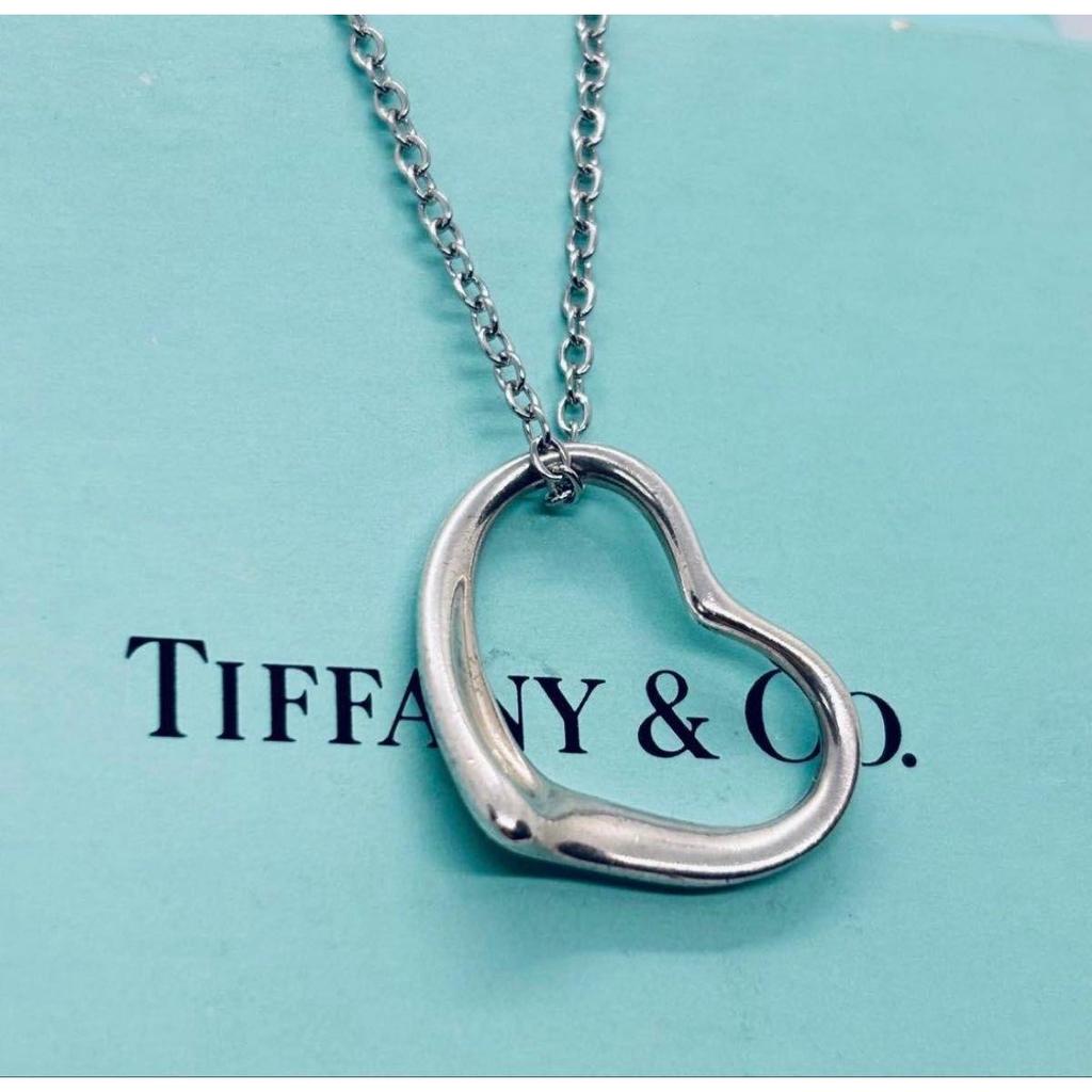 Used TIFFANY&Co. Tiffany Open Heart Necklace Silver 925 22mm
