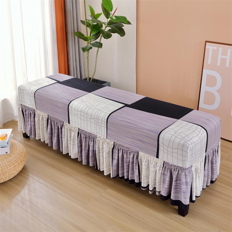 1Pcs Print Piano Bench Cushion Cover Rectangle Stool Covers for Living Room Bedroom