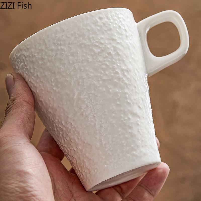 Rock Pattern Mug Creative Ceramic Breakfast Milk Cup Office Large Capacity Water Cup Afternoon Tea Coffee Cup Home Drinking Set