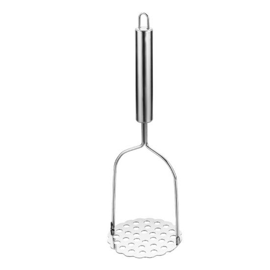 Stainless Steel Potato Masher with Ergonomic Handle Manual Food Crusher for Vegetables Sauces Rust-Resistant Dishwasher Safe Kitchen Tool for Home