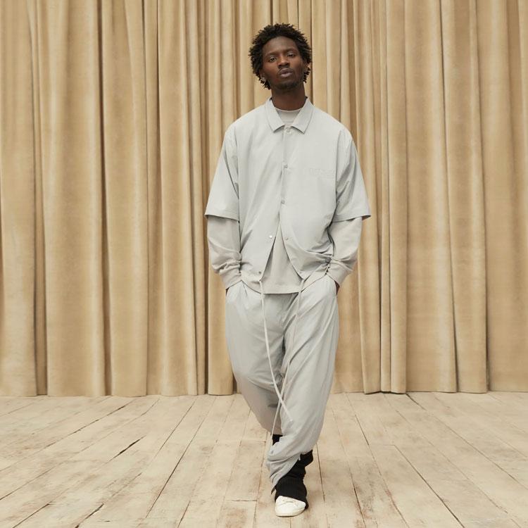 Fear Of God Essentials SS23 Nylon Track Pant Seal Logo Print Thickened Warm American Heavyweight Knitted Sports Pants Men pants Seal-Gray FOG-SS23-028