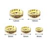 50pcs/lot Colorful Metal Round Rhinestone Rondelle Crystal Beads Loose Spacer Beads For Jewelry Making DIY Bracelet Necklace