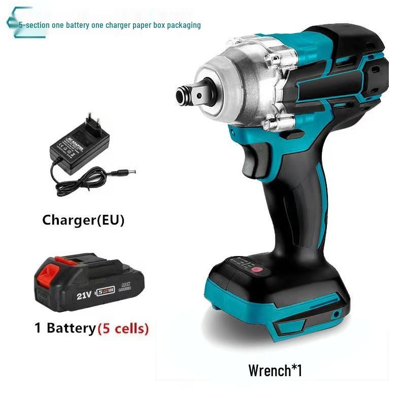 Rechargeable Brushless Impact Wrench with Lithium Battery - High Power Electric Scaffolding Tool