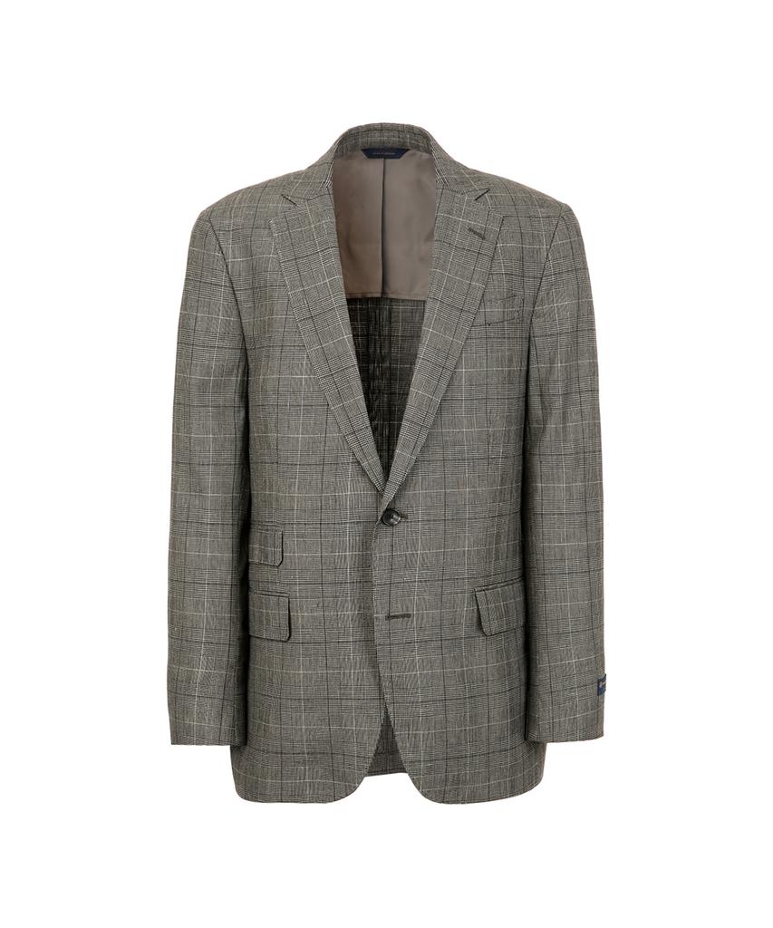 BROOKS BROTHERS Classic Fit Linen Cotton 2-Button Jacket (Grey) (Bbjsmf8436Wes)