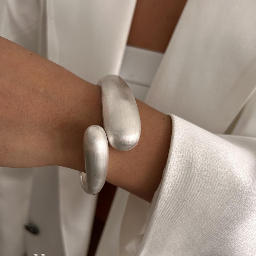 Ingemark Klassisch Vintage Matt Unregelmäßig Schwermetall Klobig Breit Manschette Armreifen Damen Punk Goldfarbe Frühling Armbänder Herren Schmuck