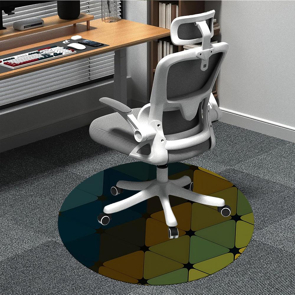 

1PC Geometric Triangle Pattern Chair Carpet for Office Non-Slip, Lightweight, Machine Washable Rug for Office, Sleeping, Room - Holiday Decoryy25100 80cm by 80cm